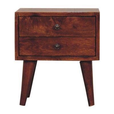Mini Chestnut Modern Nightstand