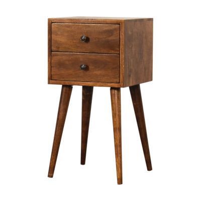 Alternative view of Mini 2 Drawer Chestnut Nightstand