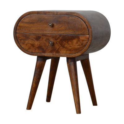 Alternative view of Chestnut Circular Nightstand