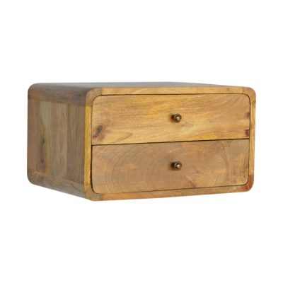 Alternative view of Oak-ish 2 Drawer Floating Nightstand