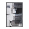 Elliott 60" Wide Canvas Art with Wood Frame, Charcoal Black