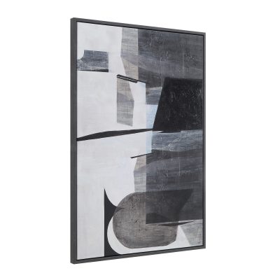 Alternative view of Elliott 60" Wide Canvas Art with Wood Frame, Charcoal Black