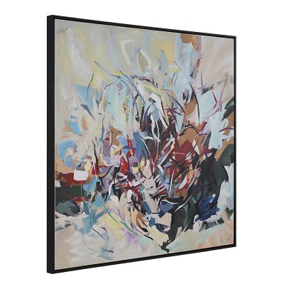 Alternative view of Iman 50" H x 50" W Canvas Art, White