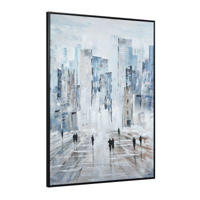 Alternative view of Lyle 48" H x 36" W Canvas Art, Blue
