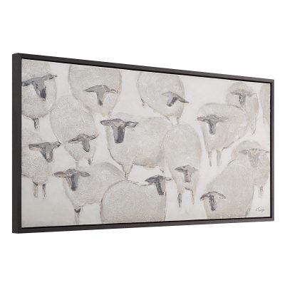 Alternative view of Shah 60" Wide Canvas Art with Wood Frame, Dark Grey
