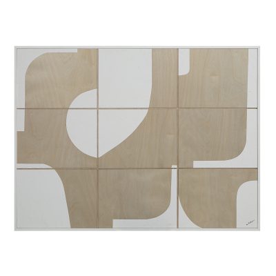 Erula 48" Wide Wall Art, Matte White