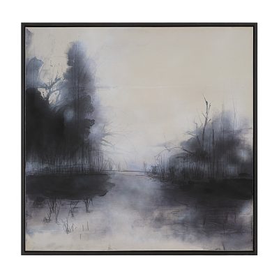 Spencer 40" H x 40" W Canvas Art, White
