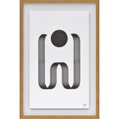 Arlo 24" Wide Wall Art, Black