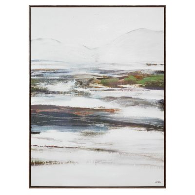 Danae 48" H x 36" W Canvas Art, White
