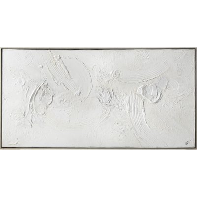 Yanno 30" Wide Canvas Art, Silver