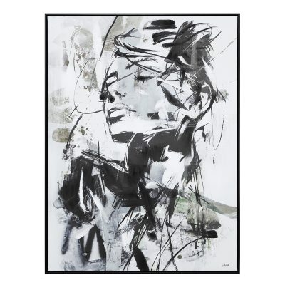 Aaliyah 48" H x 36" W Canvas Art, Black