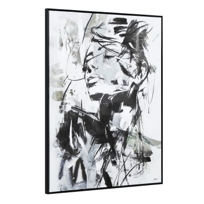 Alternative view of Aaliyah 48" H x 36" W Canvas Art, Black