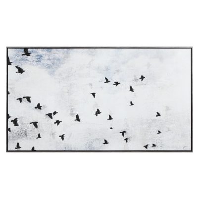 Paz 30" H x 55" W Canvas Art, Blue