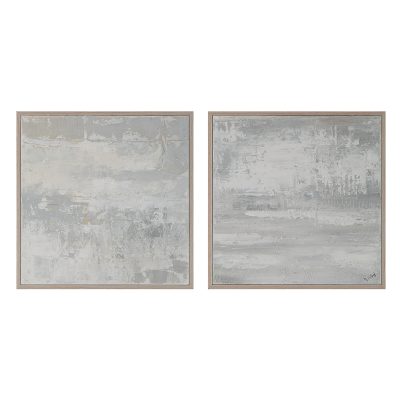 Heleni 30" Wide Canvas Art with Wood Frame, Cream
