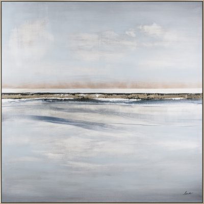 Johnston 40" Wide Canvas Art, Grey