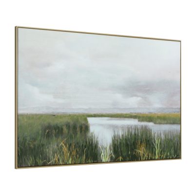 Alternative view of Tallow 40" H x 60" W Canvas Art, Green