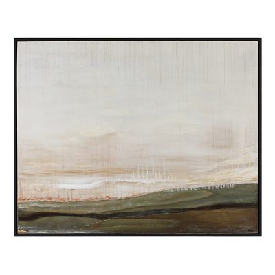 Mackay 40" H x 50" W Canvas Art, White