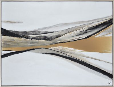 Webber 36" Wide Canvas Art, Black