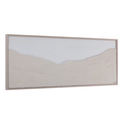 Alternative view of Bobier 60" Wide Wall Art with Wood Frame, Cream