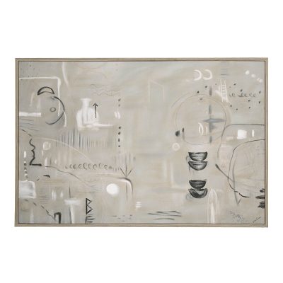 Kore 60" Wide Canvas Art, Grey