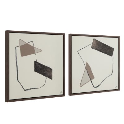 Alternative view of Lacadie 30.1" Wide Canvas Art with Wood Frame, Dark Brown