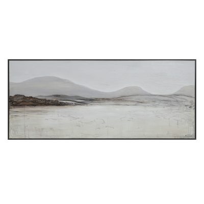 Campania 70" Wide Canvas Art, White, Grey, Beige