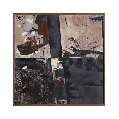 Odysseus 45" Wide Canvas Art, Black