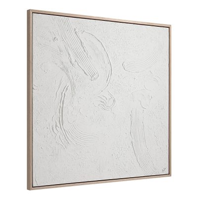 Alternative view of Luz 50" Wide Canvas Art with Wood Frame, Cream