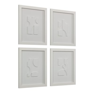 Alternative view of Ispra 19" Wide Wall Decor, Matte White