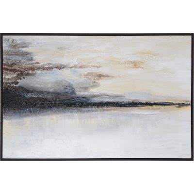 Warran 40" Wide Canvas Art, Black