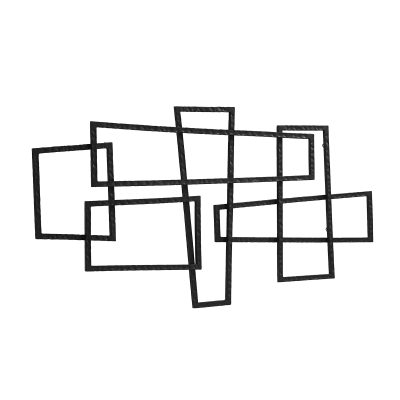 Alternative view of Bodkin 60" Wide Wall Decor, Black