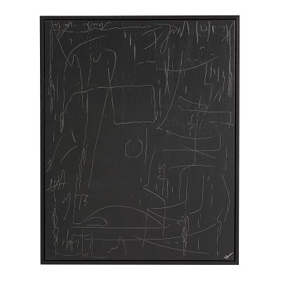 Haiku 40" Wide Canvas Art, Black