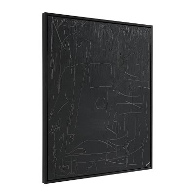 Alternative view of Haiku 40" Wide Canvas Art, Black