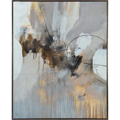 Keys 40" Wide Canvas Art, Grey