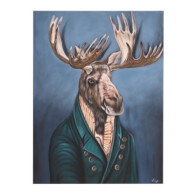 Leandre 36" Wide Canvas Art, Blue