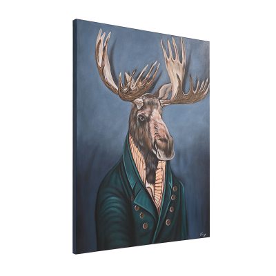 Alternative view of Leandre 36" Wide Canvas Art, Blue