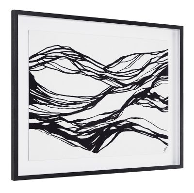 Alternative view of Mica 45" Wide Wall Art with Wood Frame, Painted Black