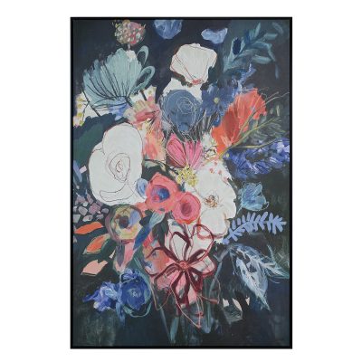 Kyra 60" H x 40" W Canvas Art, Black