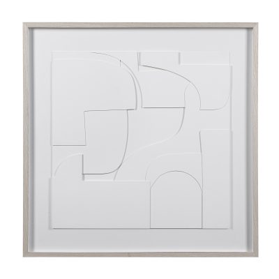 Stardust 48" Wide Wall Art, Matte White