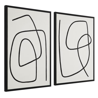 Alternative view of Moreau 24" Wide Canvas Art with Wood Frame, Painted Black