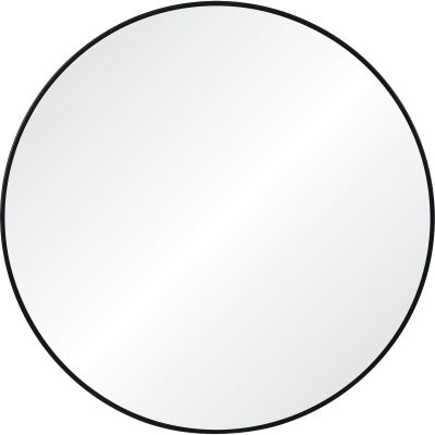 Claribel 30" Tall Round Wall Mirror, Black