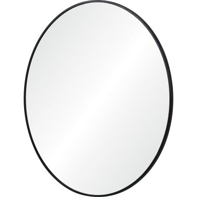 Alternative view of Claribel 30" Tall Round Wall Mirror, Black