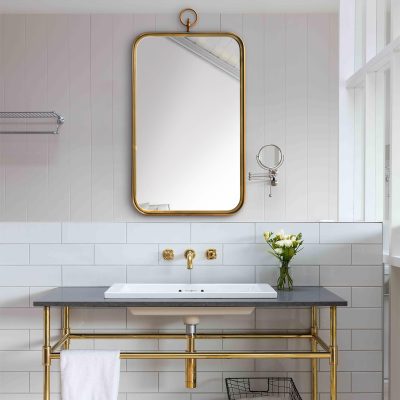 Alternative view of Coburg 39.5" Tall Rectangle Wall Mirror, Yellow