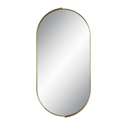 Aleah 40" Tall Oval Wall Mirror, Yellow