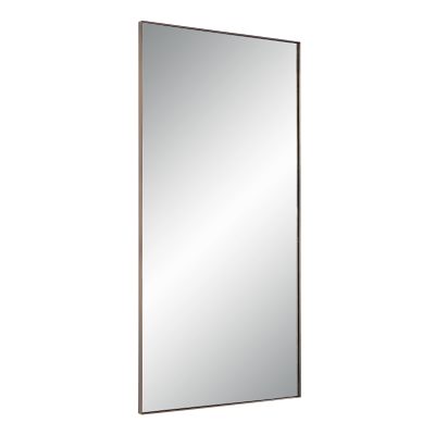 Alternative view of Marigold 60" Tall Rectangular Mirror, Antique Brushed Brass