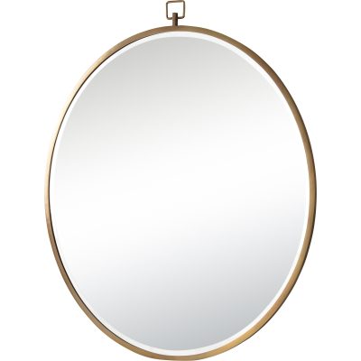 Alternative view of Azam 34" Tall Round Wall Mirror, Yellow
