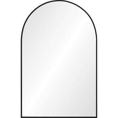 Waren 36" Tall Arch Wall Mirror, Black