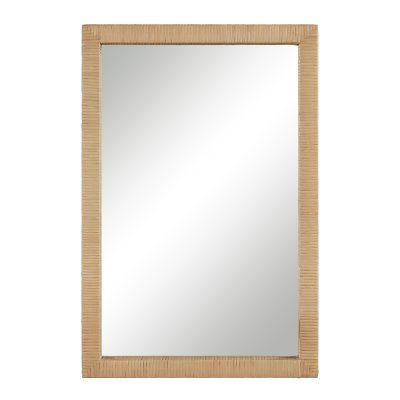 Sara 36" H x 24" W Wall Mirror, Brown