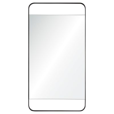 Tiffey 38.2" Tall Rectangle Wall Mirror, Grey