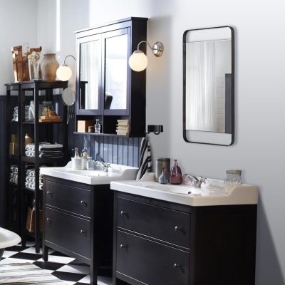 Alternative view of Tiffey 38.2" Tall Rectangle Wall Mirror, Grey